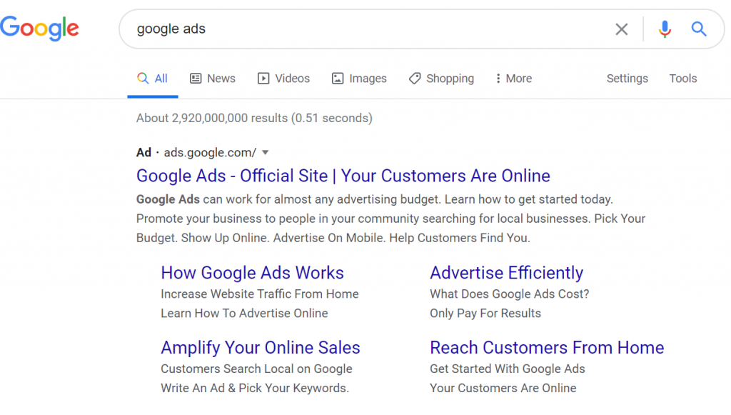 google advertising